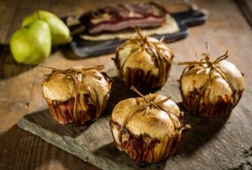 Pear-Thyme-Bacon Muffins